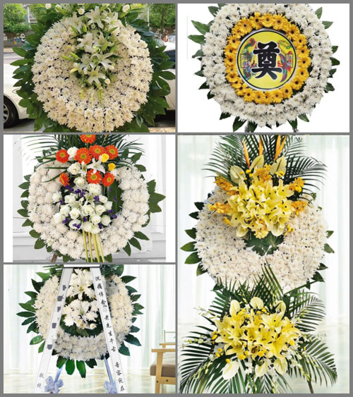 广东梅州市丰顺县黄金镇湖田村花圈速递